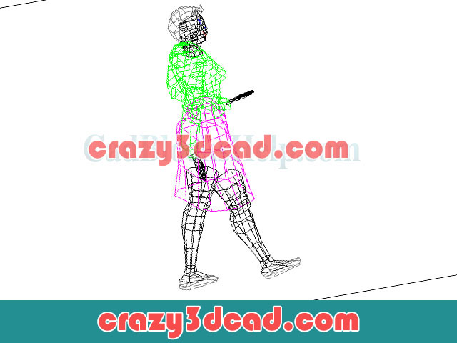 Character CAD block model